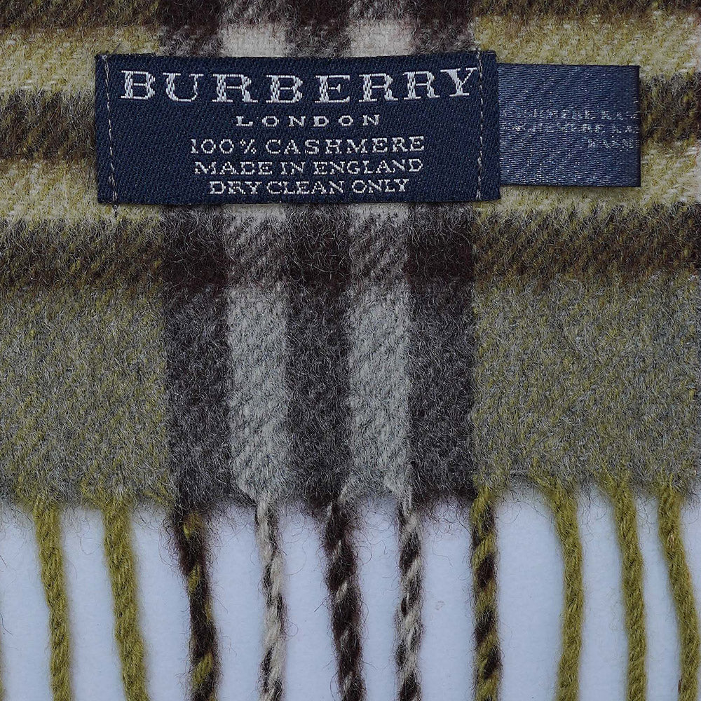 Cashmere Plaid Print Vintage Pre-Loved Scarf