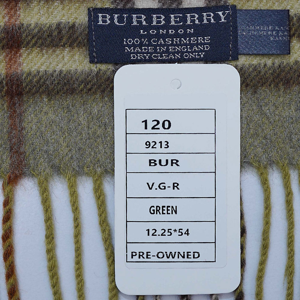 Cashmere Plaid Print Vintage Pre-Loved Scarf