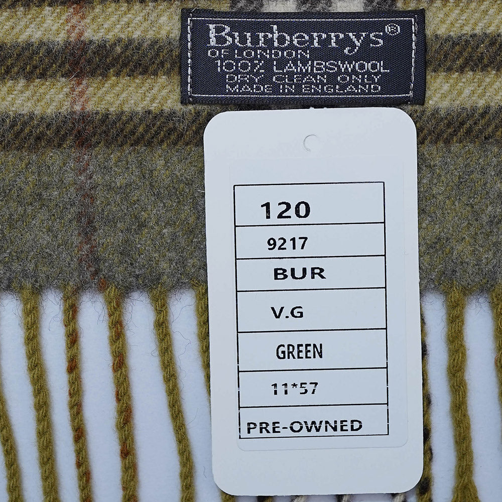 Lambswool Plaid Print Vintage Pre-Loved Scarf