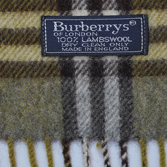 Lambswool Plaid Print Vintage Pre-Loved Scarf