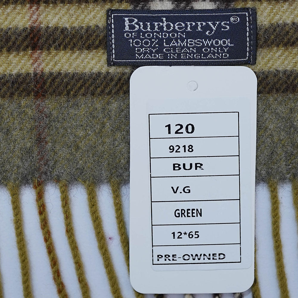 Lambswool Plaid Print Vintage Pre-Loved Scarf