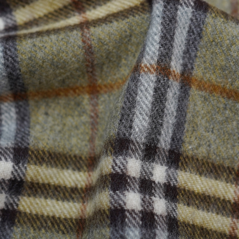 Lambswool Plaid Print Vintage Pre-Loved Scarf