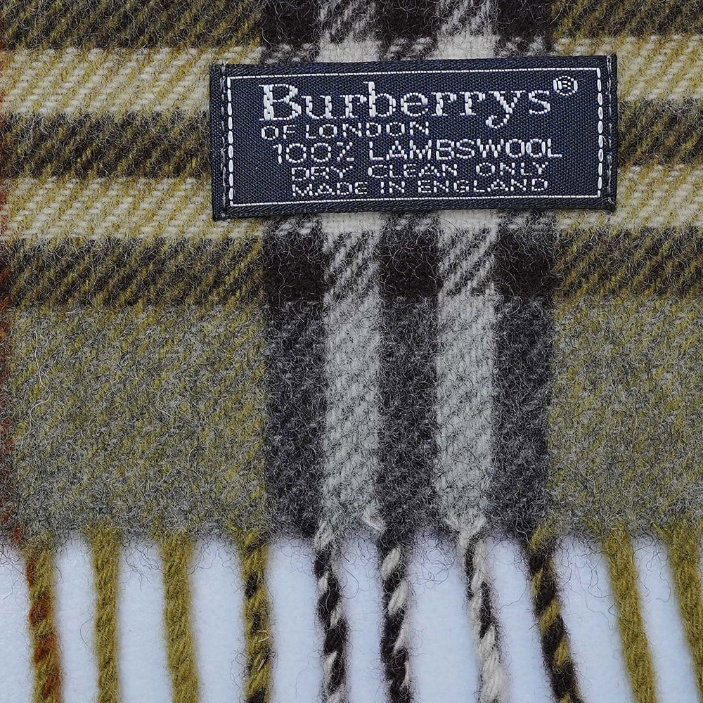 Lambswool Plaid Print Vintage Pre-Loved Scarf