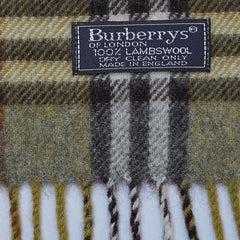 Lambswool Plaid Print Vintage Pre-Loved Scarf
