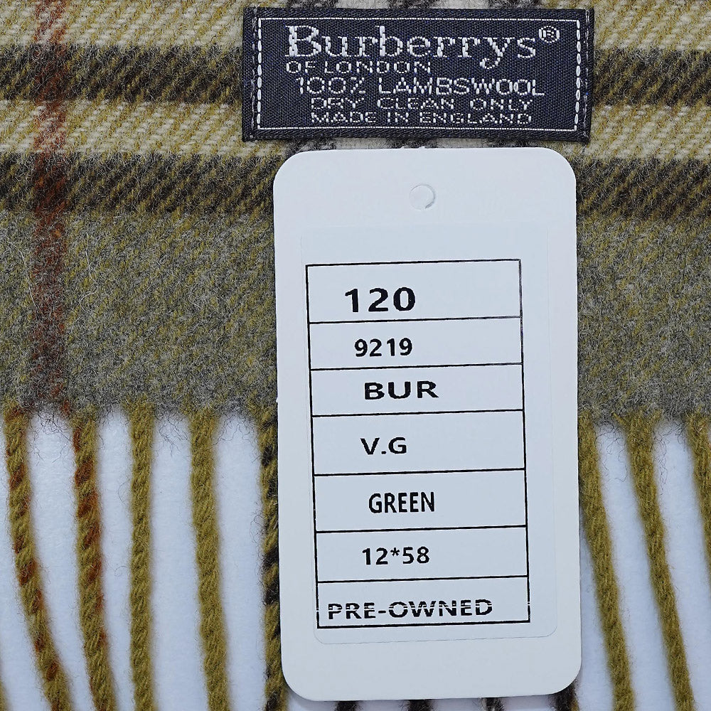 Lambswool Plaid Print Vintage Pre-Loved Scarf