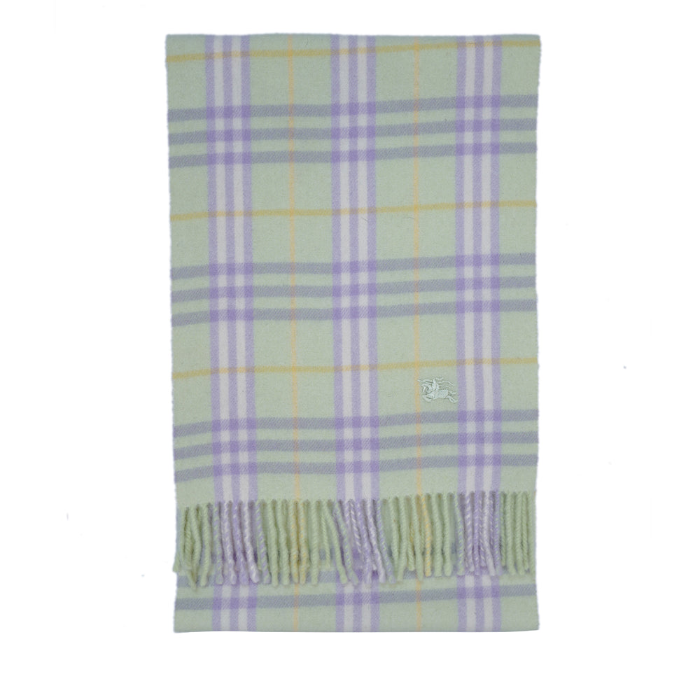 Lambswool Plaid Print Vintage Pre-Loved Scarf