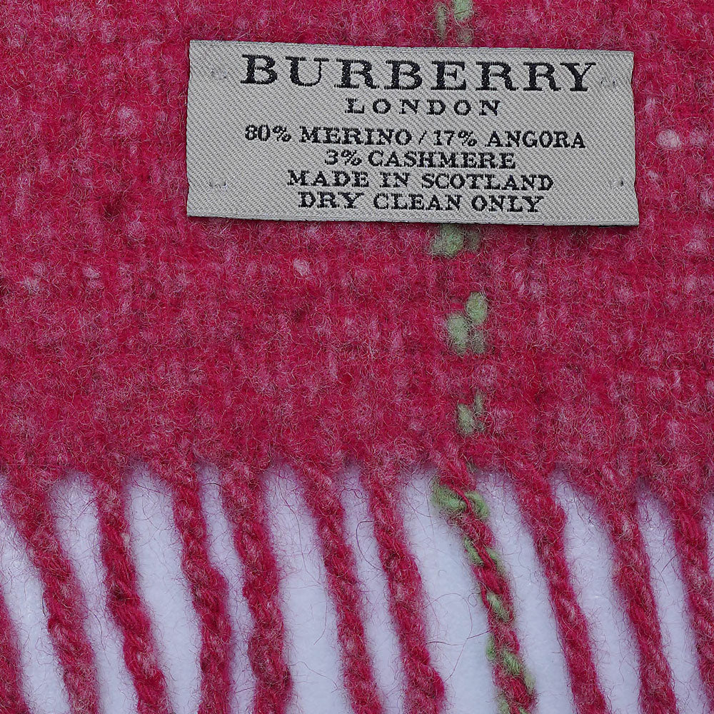 Merino Plaid Print Vintage Pre-Loved Scarf