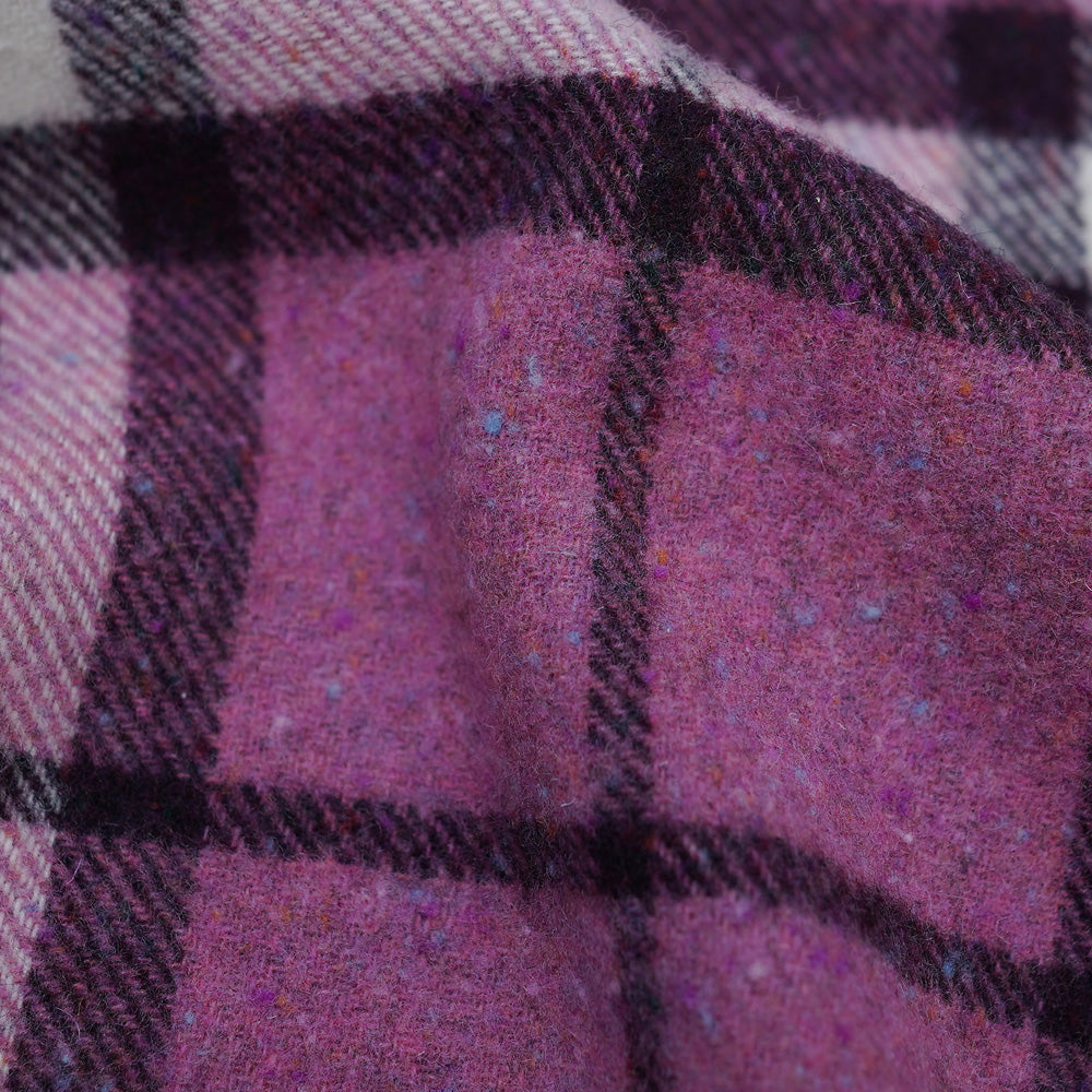 Lambswool Plaid Print Vintage Pre-Loved Scarf