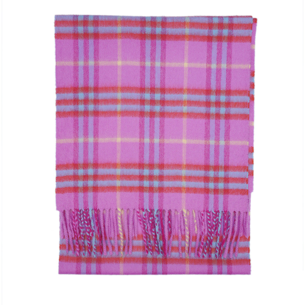 Cashmere Plaid Print Vintage Pre-Loved Scarf
