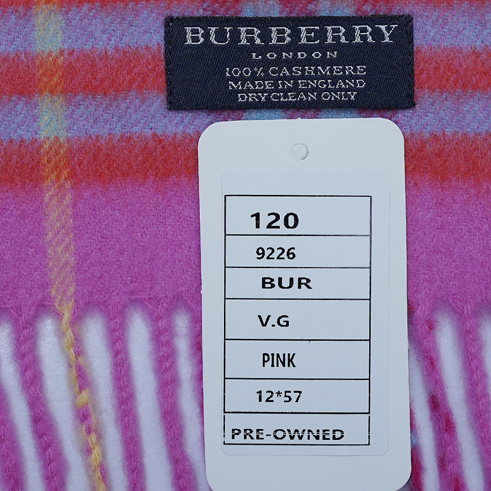 Cashmere Plaid Print Vintage Pre-Loved Scarf