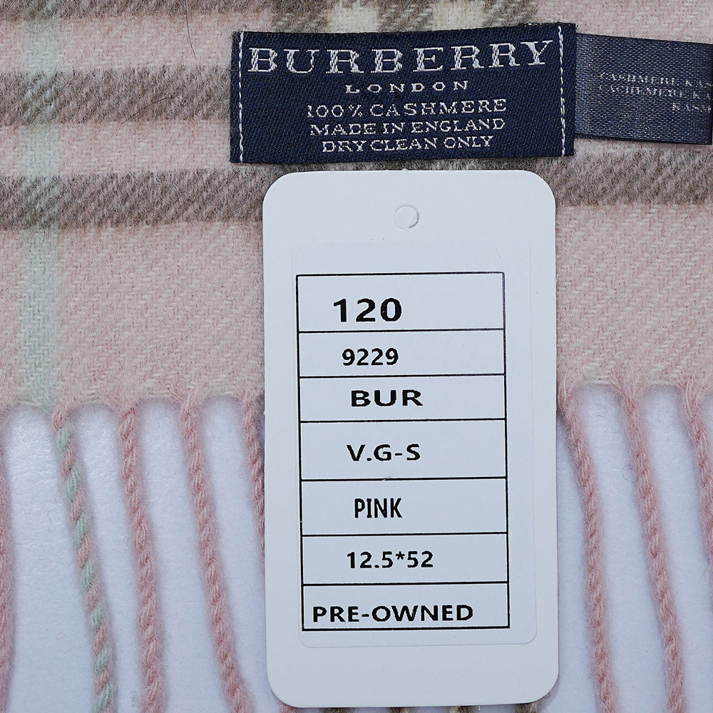 Cashmere Plaid Print Vintage Pre-Loved Scarf