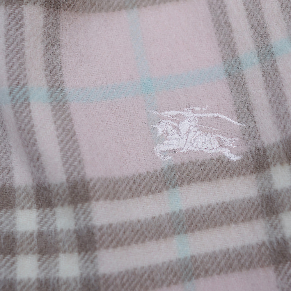 Cashmere/Wool Plaid Print Vintage Pre-Loved Scarf