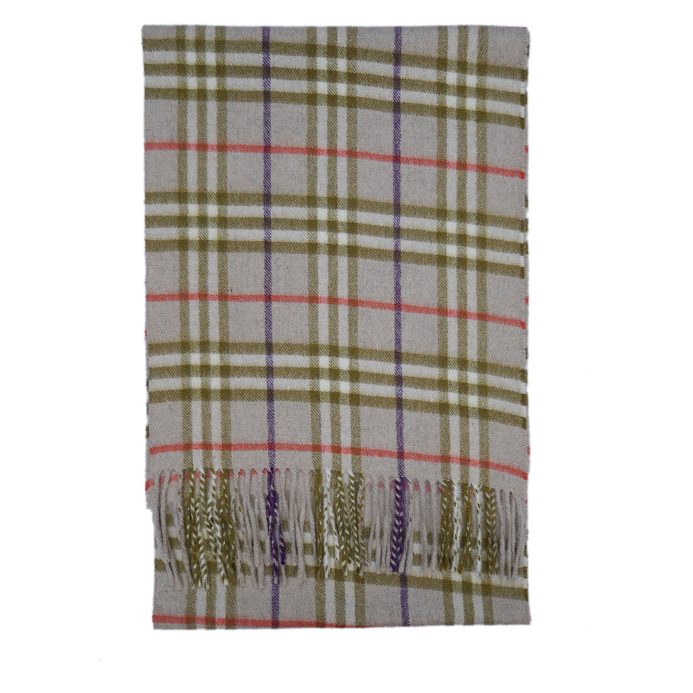 Cashmere Plaid Print Vintage Pre-Loved Scarf
