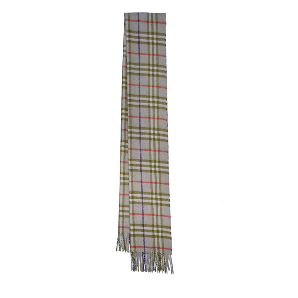 Cashmere Plaid Print Vintage Pre-Loved Scarf