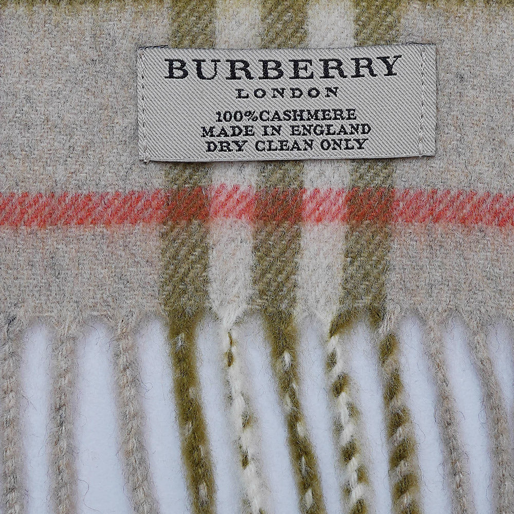 Cashmere Plaid Print Vintage Pre-Loved Scarf