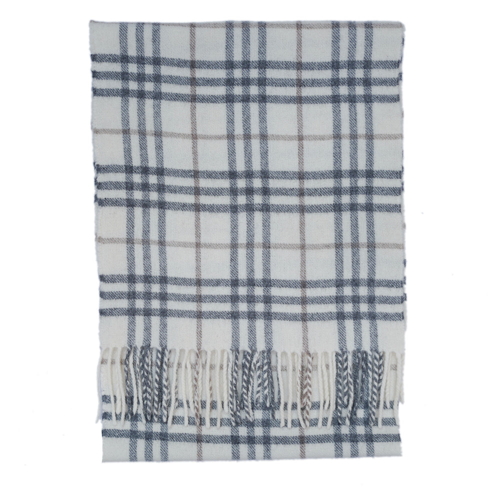 Lambswool Plaid Print Vintage Pre-Loved Scarf