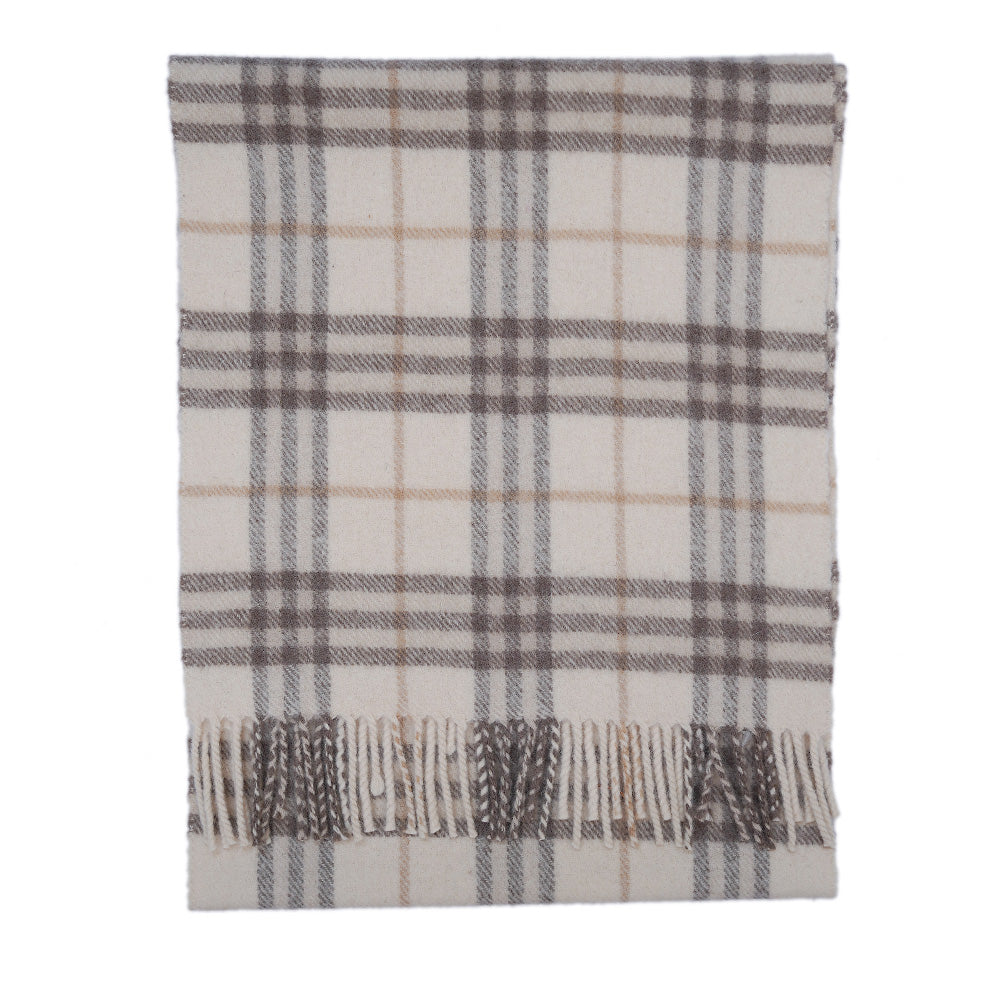 Lambswool Plaid Print Vintage Pre-Loved Scarf