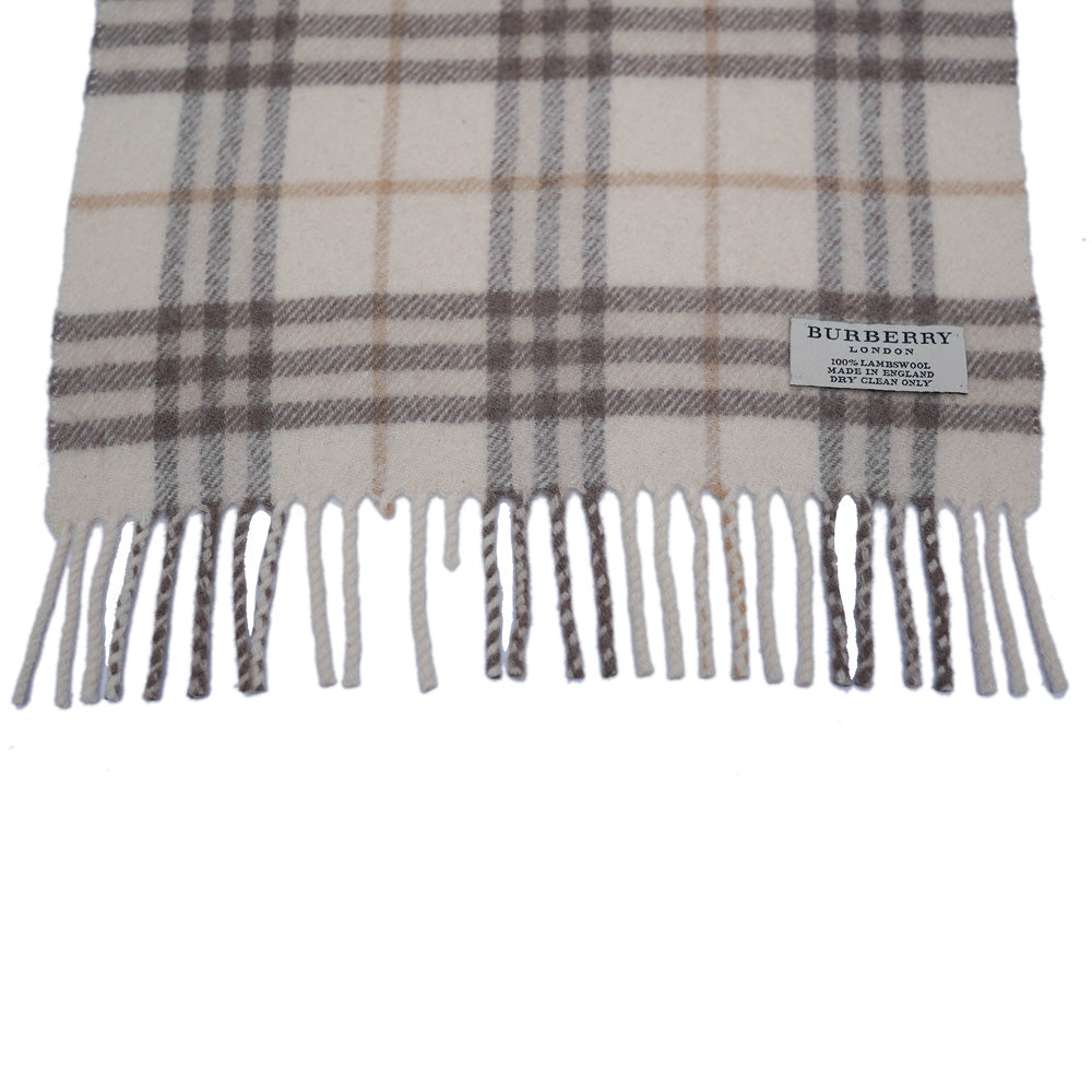 Lambswool Plaid Print Vintage Pre-Loved Scarf