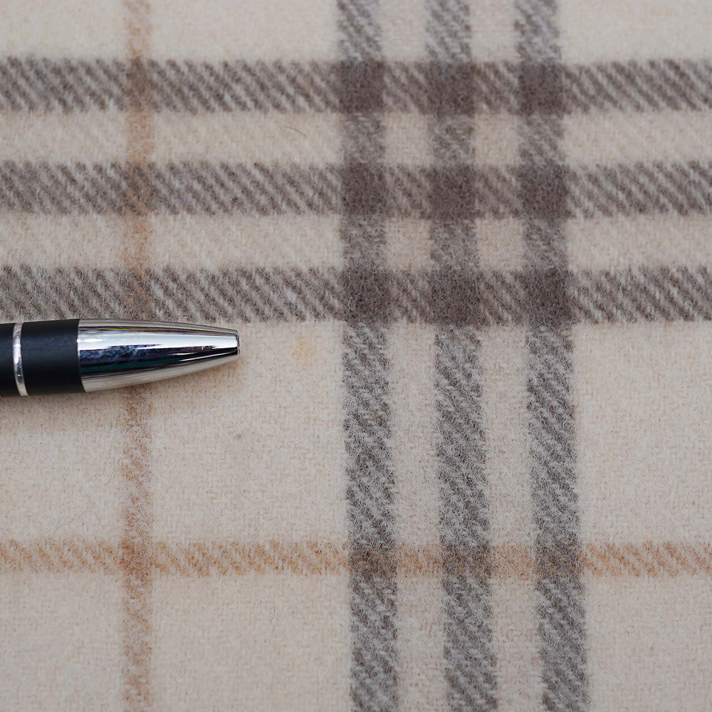 Lambswool Plaid Print Vintage Pre-Loved Scarf