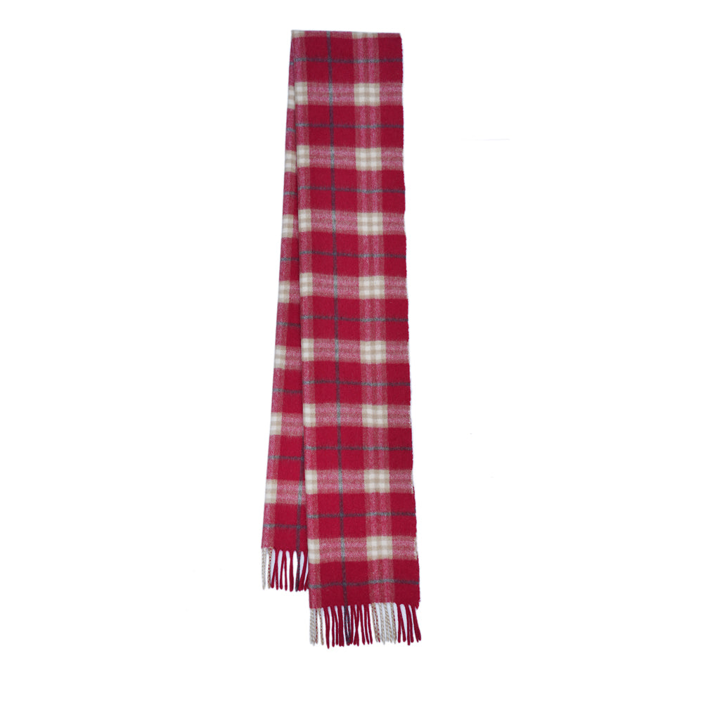 Cashmere/Wool Plaid Print Vintage Pre-Loved Scarf