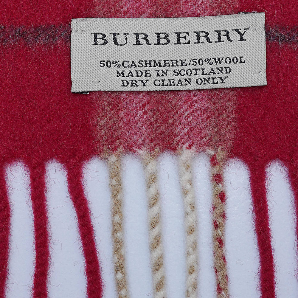 Cashmere/Wool Plaid Print Vintage Pre-Loved Scarf