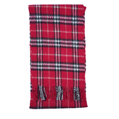 Cashmere/Wool Plaid Print Vintage Pre-Loved Scarf