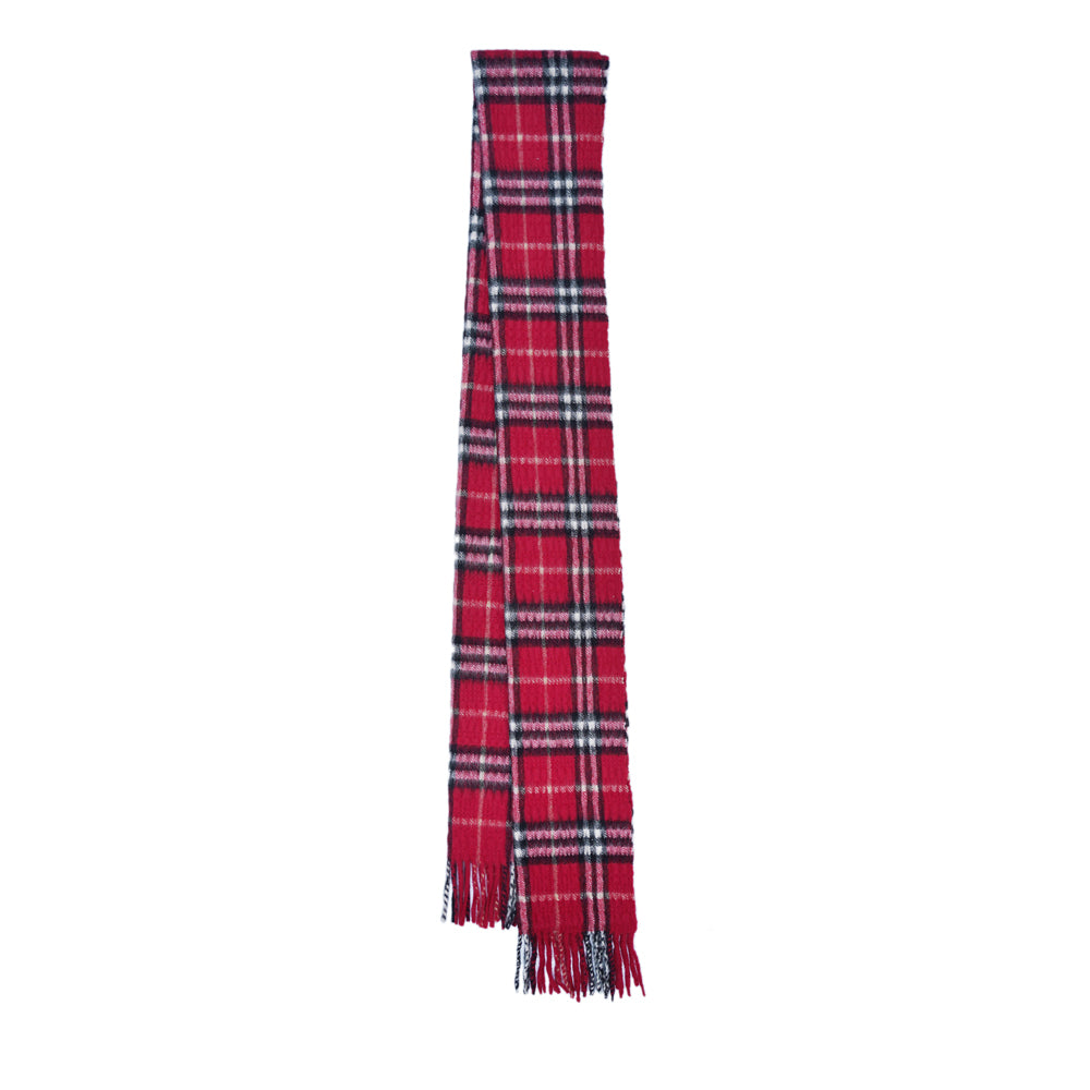 Cashmere/Wool Plaid Print Vintage Pre-Loved Scarf