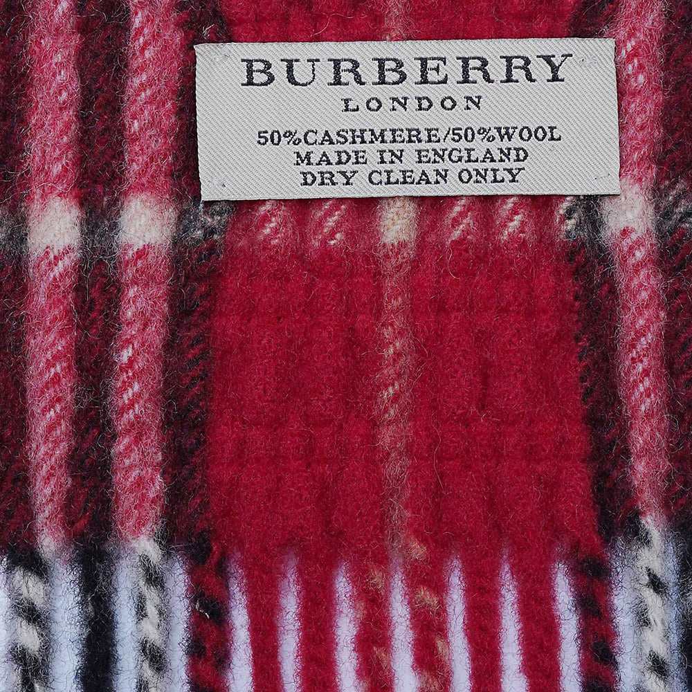 Cashmere/Wool Plaid Print Vintage Pre-Loved Scarf