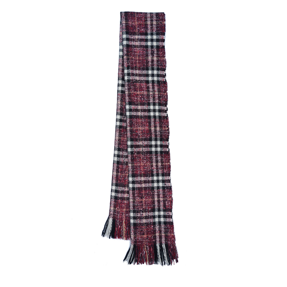 Lambswool Blend Plaid Print Vintage Pre-Loved Scarf