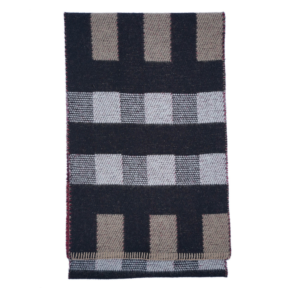 Wool Blend Plaid Print Vintage Pre-Loved Scarf