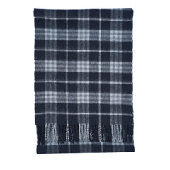 Cashmere/Wool Plaid Print Vintage Pre-Loved Scarf