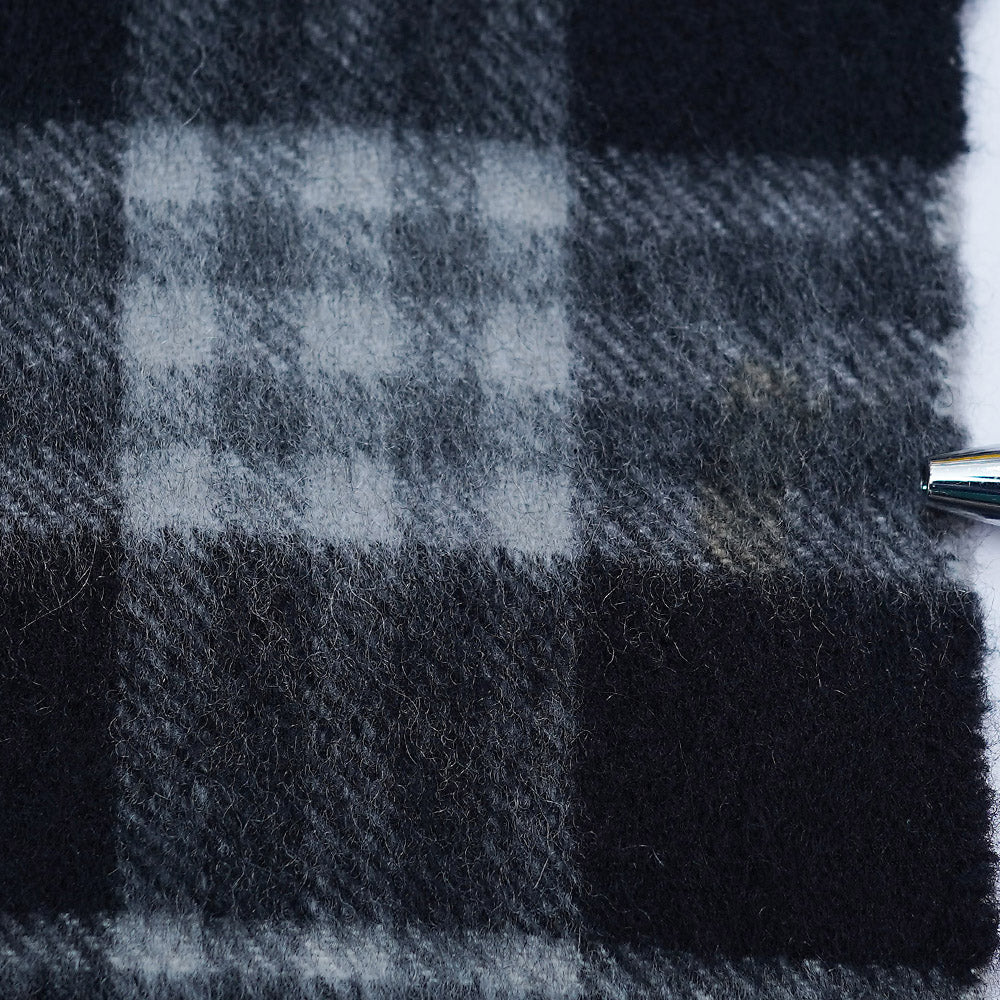 Cashmere/Wool Plaid Print Vintage Pre-Loved Scarf