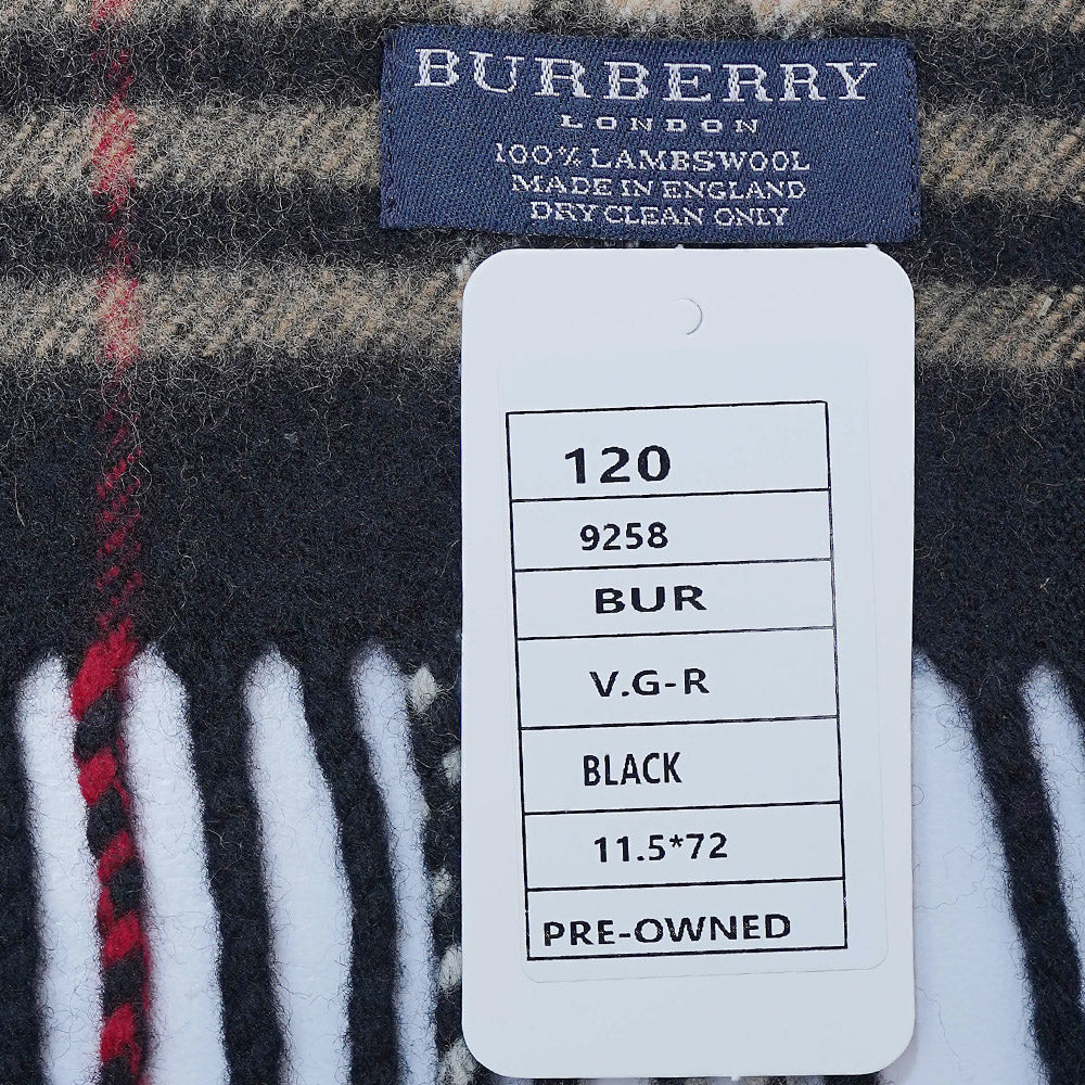 Lambswool Plaid Print Vintage Pre-Loved Scarf