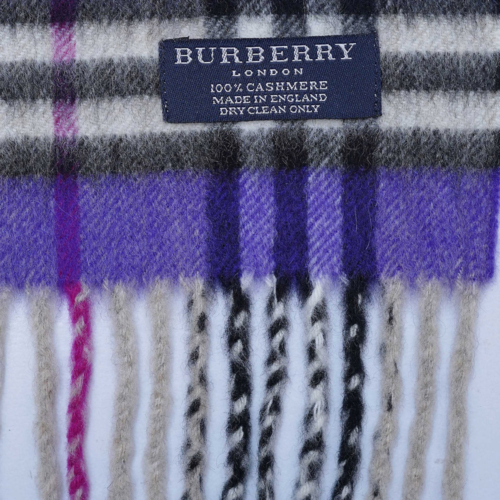 Cashmere Plaid Print Vintage Pre-Loved Scarf