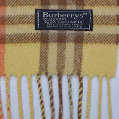 Cashmere Plaid Print Vintage Pre-Loved Scarf