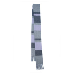 Merino/Cashmere Striped Print Vintage Pre-Loved Scarf