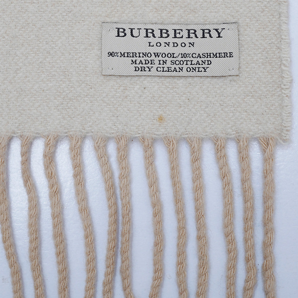 Merino/Cashmere Logo Print Vintage Pre-Loved Scarf
