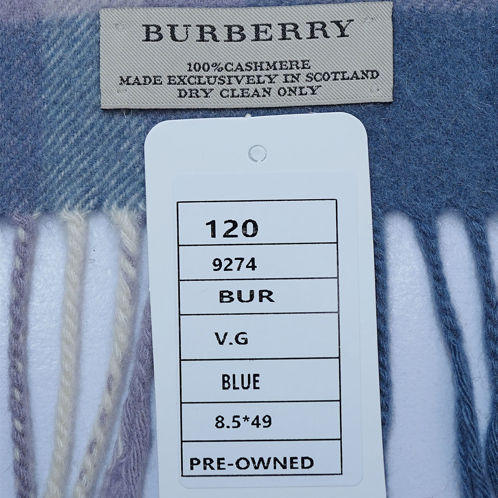 Cashmere Plaid Print Vintage Pre-Loved Scarf