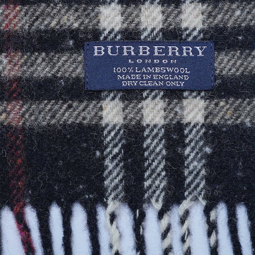 Lambswool Plaid Print Vintage Pre-Loved Scarf