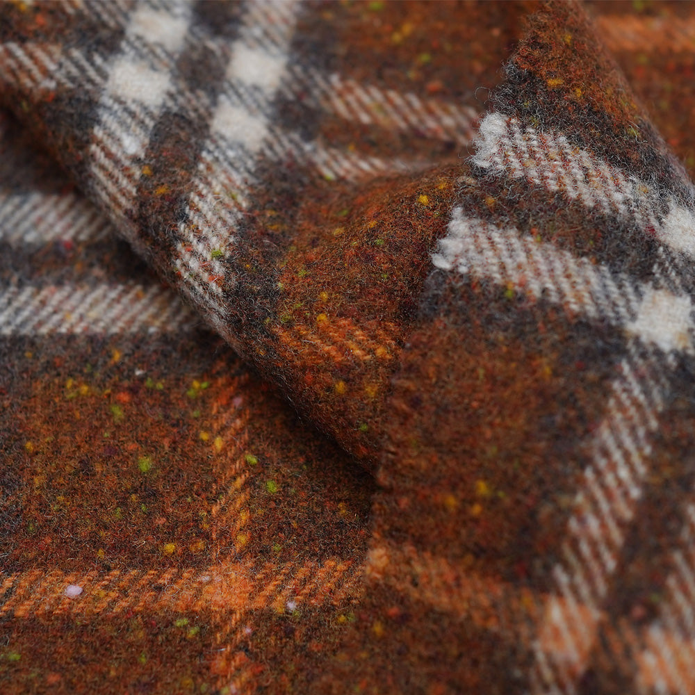 Lambswool Plaid Print Vintage Pre-Loved Scarf