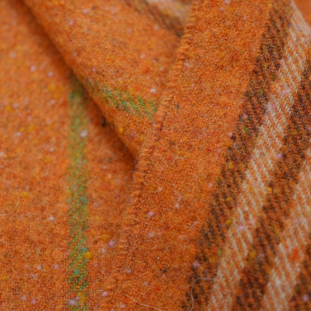 Lambswool Plaid Print Vintage Pre-Loved Scarf