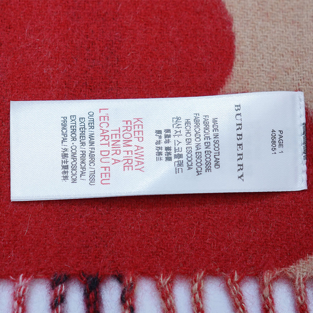 Wool Logo Print Vintage Pre-Loved Scarf