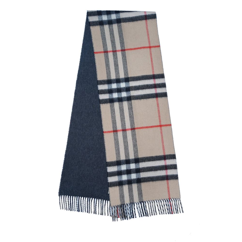 Cashmere Large Check Vintage Pre-Loved Scarf