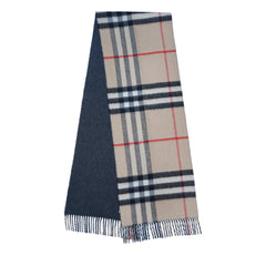 Cashmere Large Check Vintage Pre-Loved Scarf