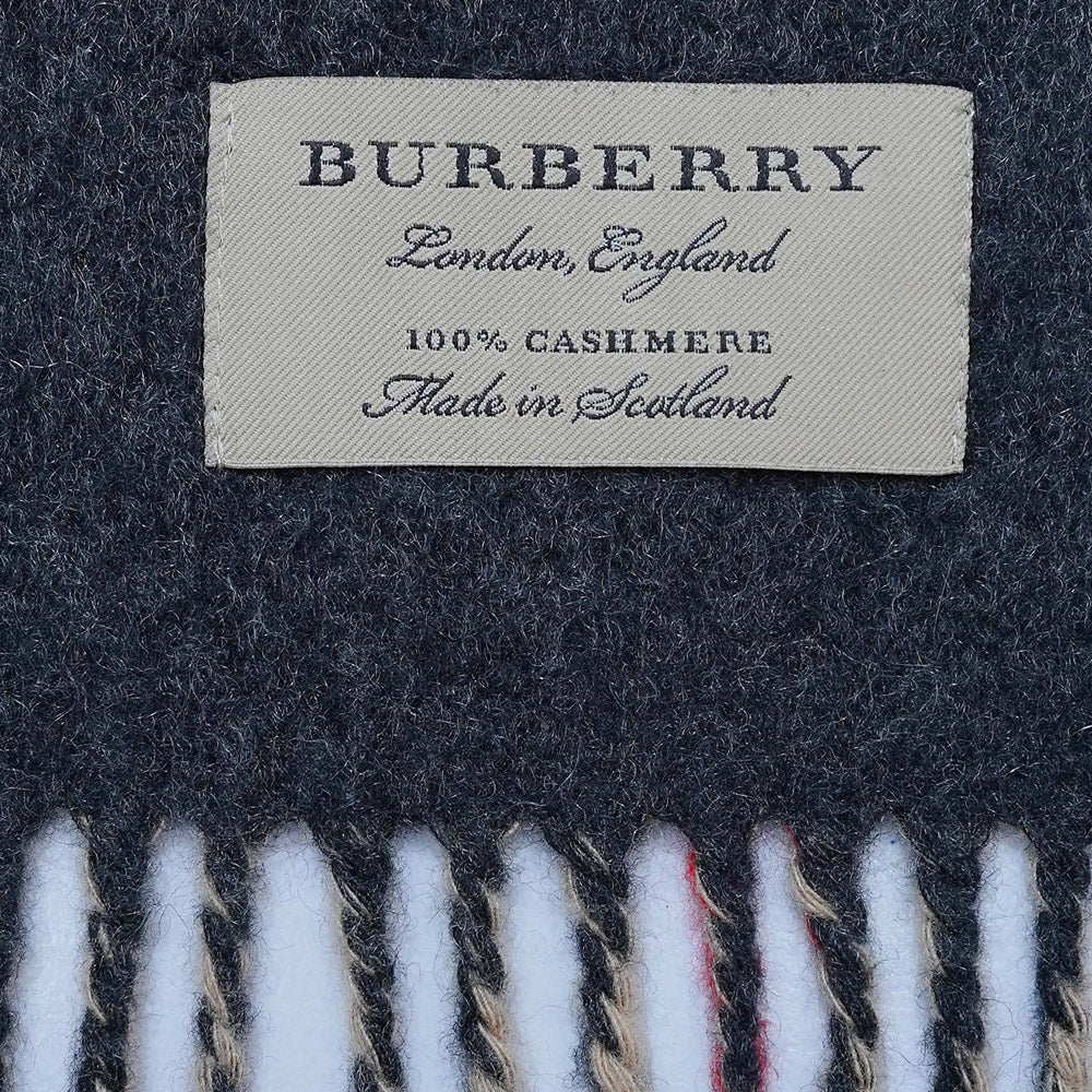 Cashmere Large Check Vintage Pre-Loved Scarf