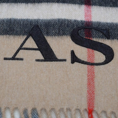 Cashmere Large Check Vintage Pre-Loved Scarf