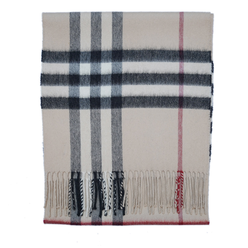 Cashmere Large Check Vintage Pre-Loved Scarf