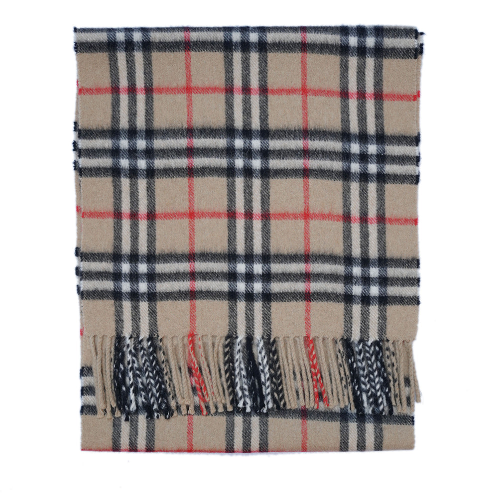 Cashmere Plaid Print Vintage Pre-Loved Scarf
