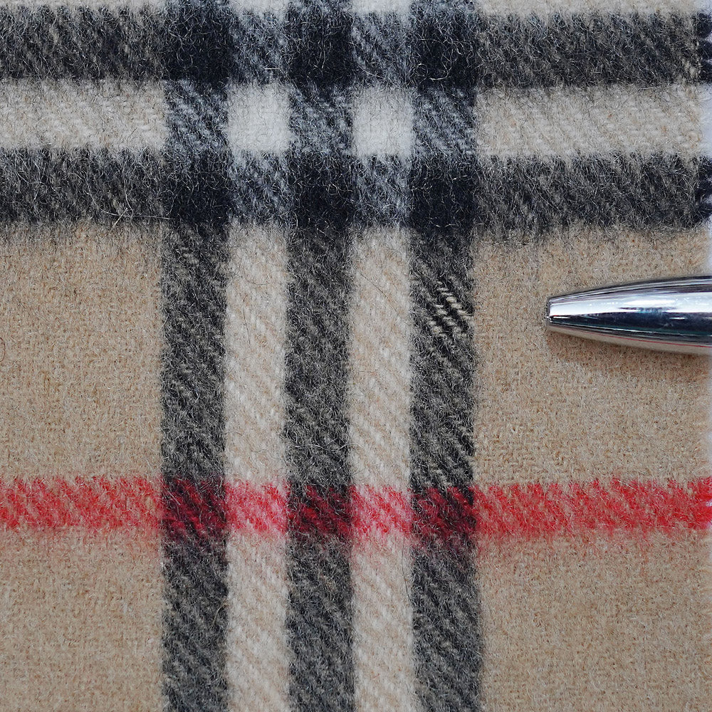 Cashmere Plaid Print Vintage Pre-Loved Scarf