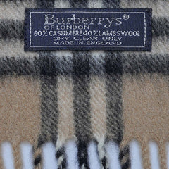 Cashmere Plaid Print Vintage Pre-Loved Scarf